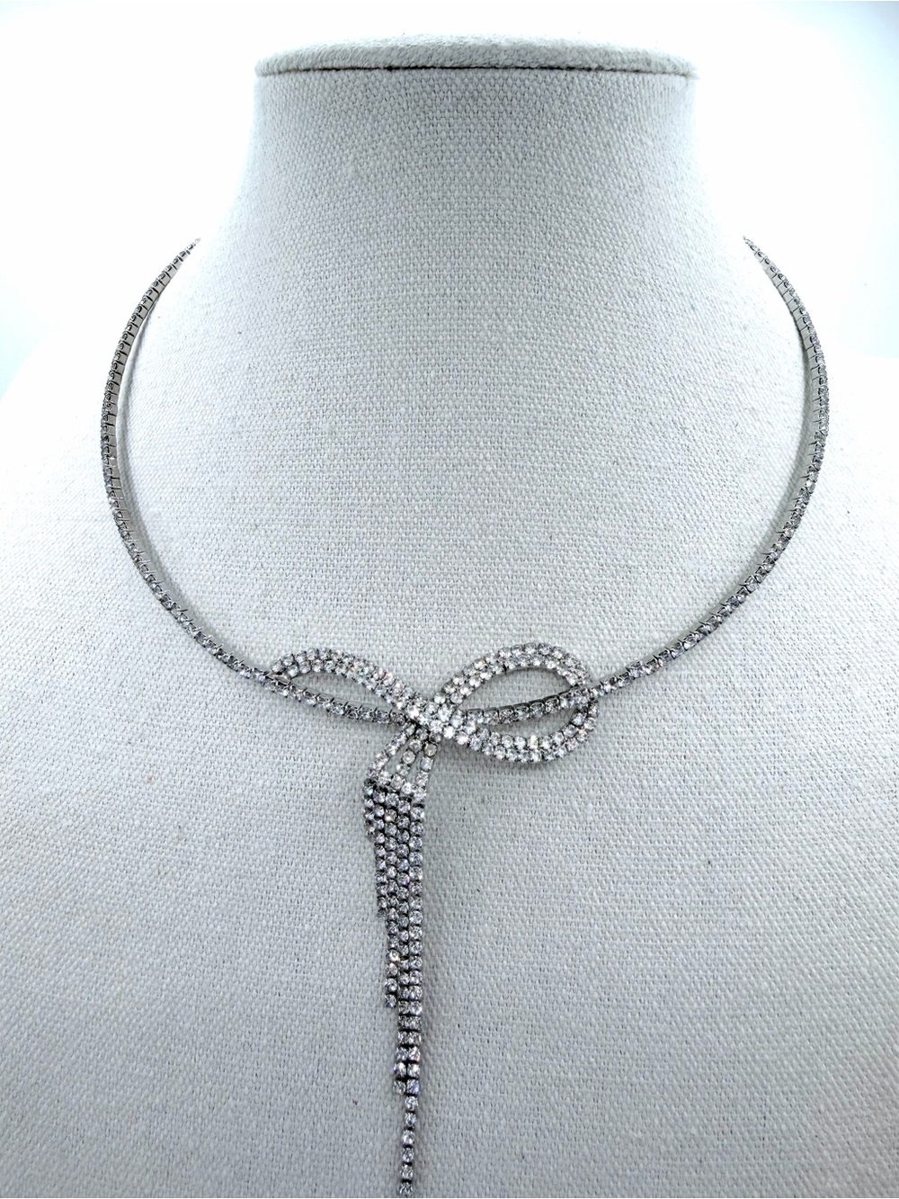 C1946 Vintage Formal Crystal Old Hollywood Collar Necklace Woman’s Jewelry